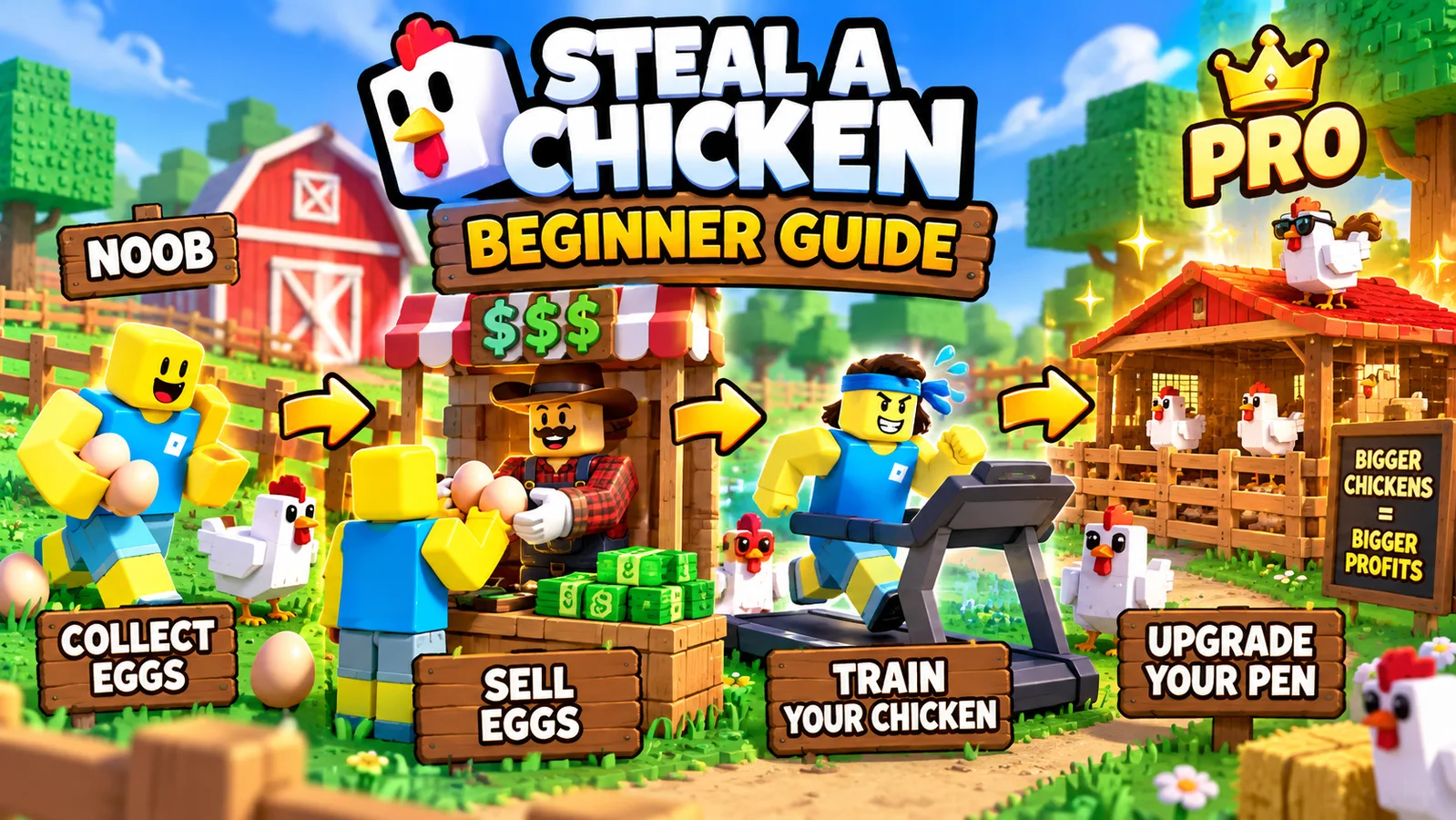 Steal a Chicken beginner guide art